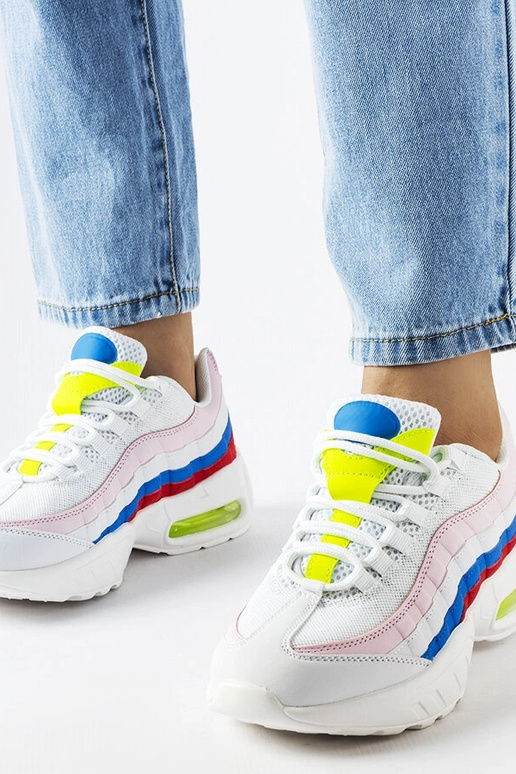 Balti sportbačiai su spalvingais...