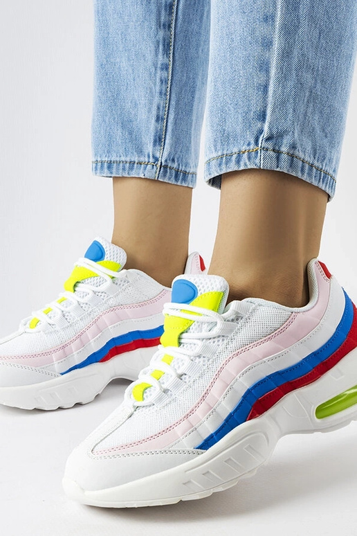 Balti sportbačiai su spalvingais...