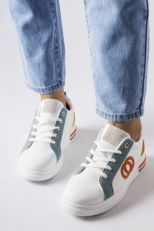 Balti sportbačiai su spalvingais...