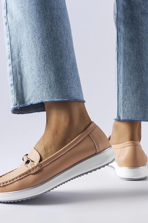 Vinceza Pink odinis vidpadis mokasinai Vinceza Pink odinis vidpadis mokasinai