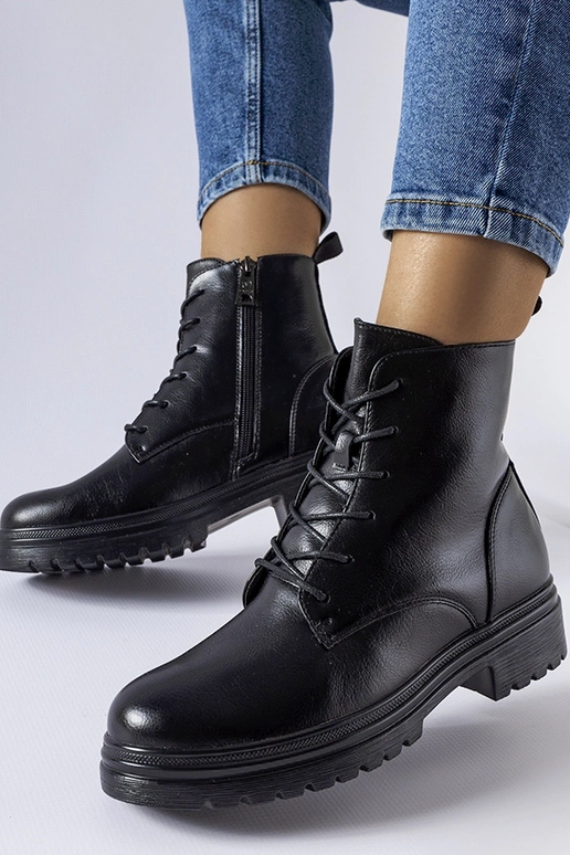 Juodi žieminiai lakuoti aulinukai,...