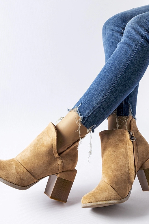 Smėlio spalvos kulkšnies batai su...