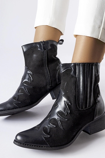 Juodi kaubojiški batai su... 2