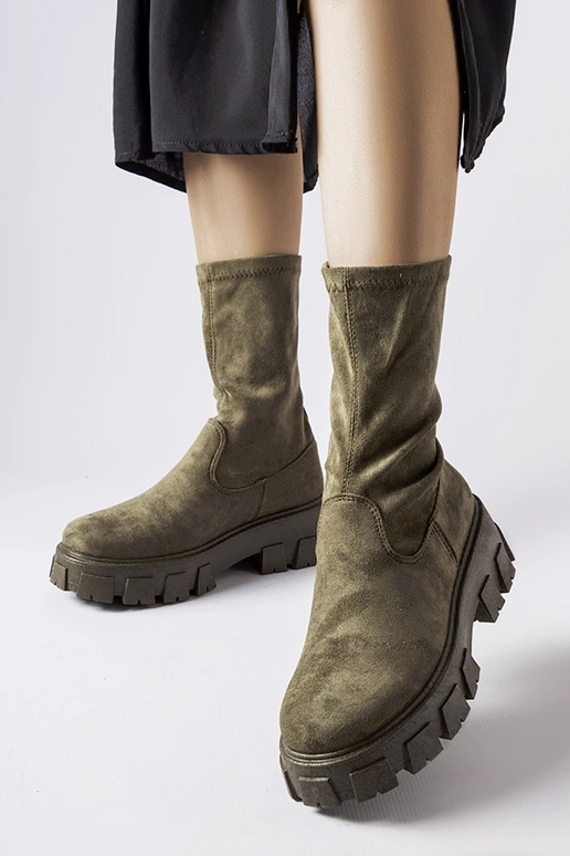 Žali eko-zomšiniai batai Pancrazio