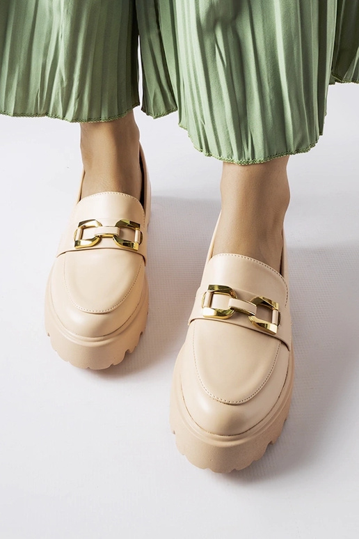 Smėlio spalvos moteriški batukai,...