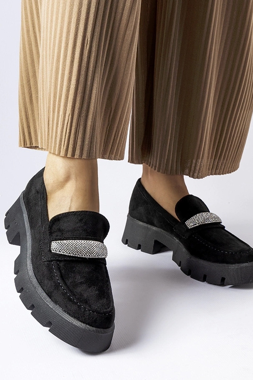 Juodi mokasinai su masyviu padu Macario