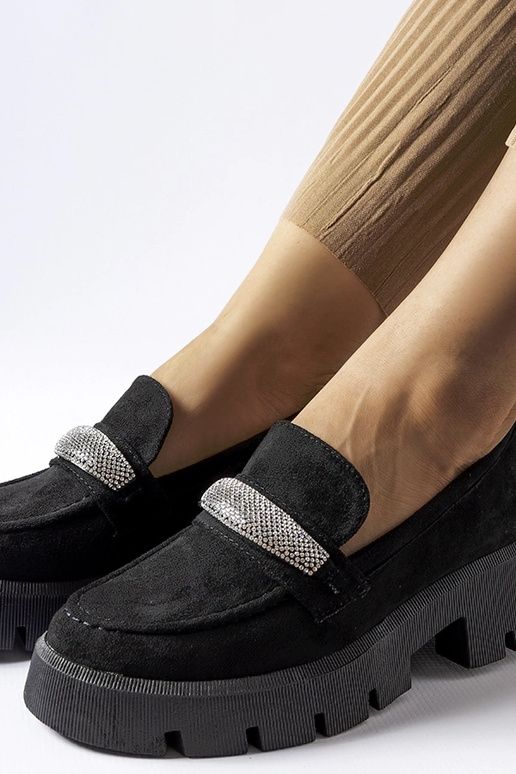 Juodi mokasinai su masyviu padu Macario