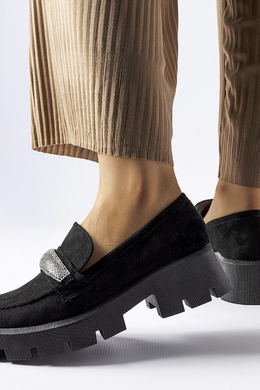 Juodi mokasinai su masyviu padu Macario