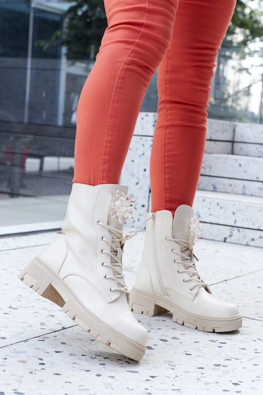 Smėlio spalvos kulkšnies batai su...