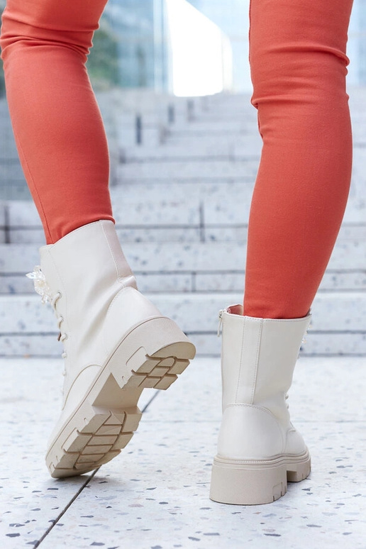 Smėlio spalvos kulkšnies batai su...