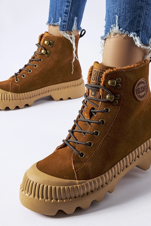 Ruda odinė rankinė BIG STAR KK274520 Ruda odinė rankinė BIG STAR KK274520