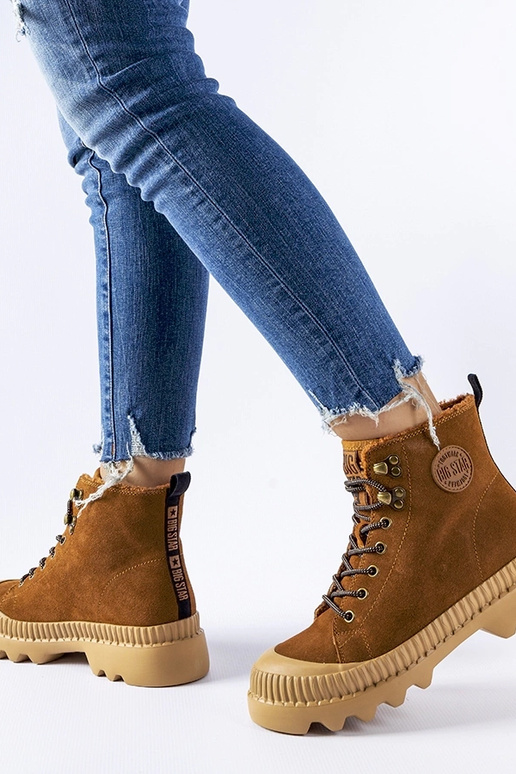 Ruda odinė rankinė BIG STAR KK274520 Ruda odinė rankinė BIG STAR KK274520