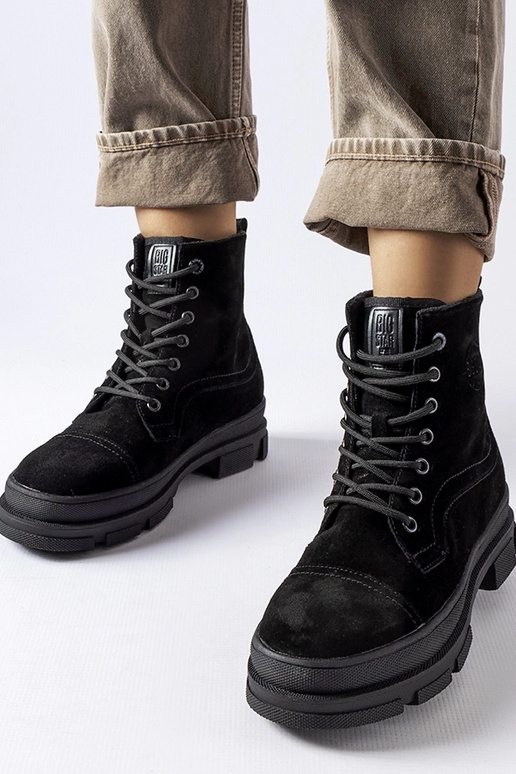 Juoda odinė rankinė BIG STAR KK274524