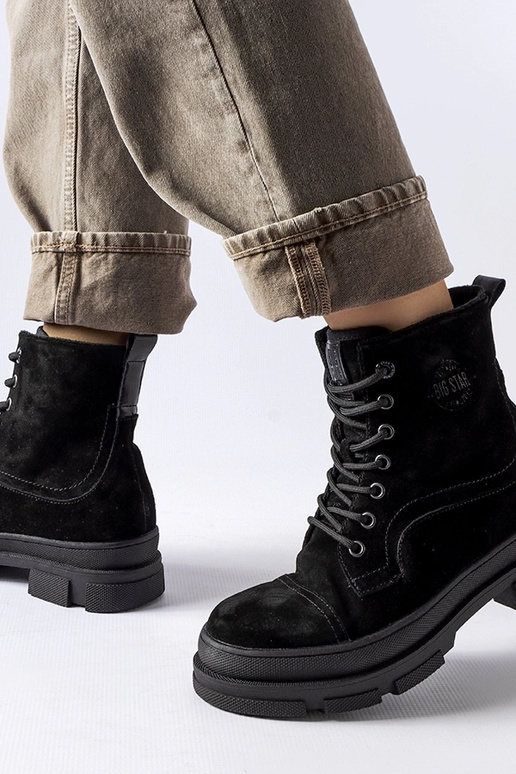 Juoda odinė rankinė BIG STAR KK274524