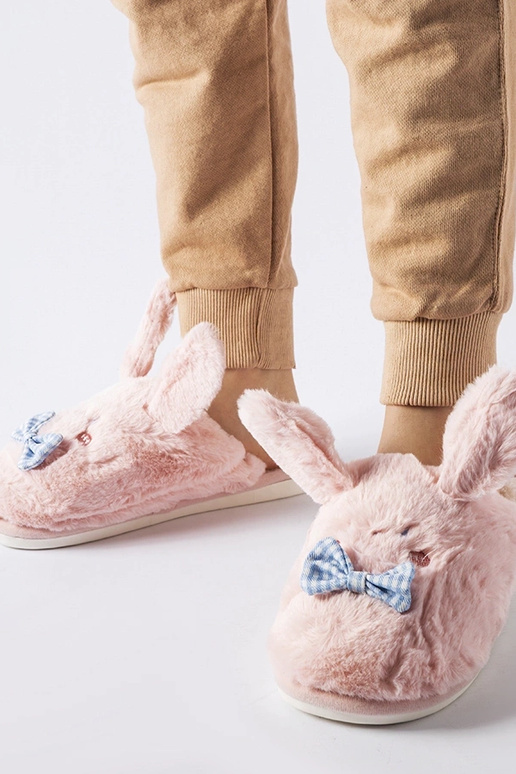 Bruno rožinės šlepetės su ausytėmis...