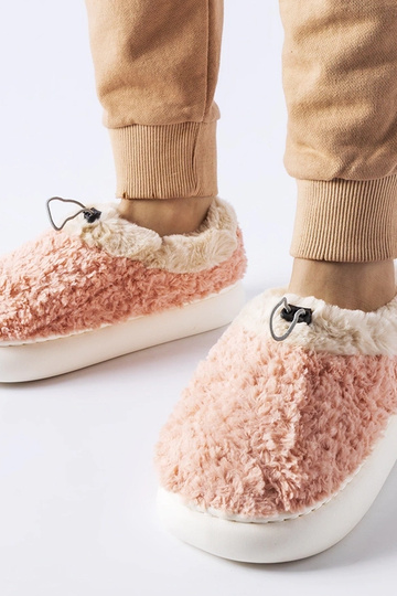 Rožinės šiltos šlepetės su...