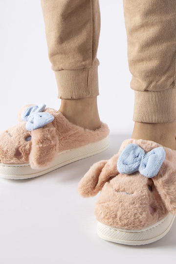 Rožinės šiltos šlepetės su...