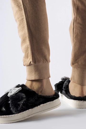 Juodos šiltos šlepetės su... 2