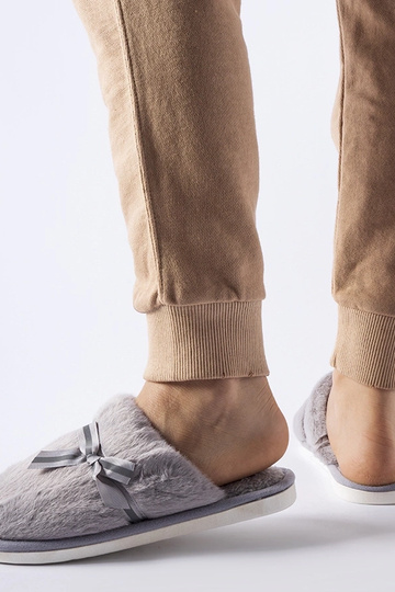 Pilkos šiltos šlepetės su... 2