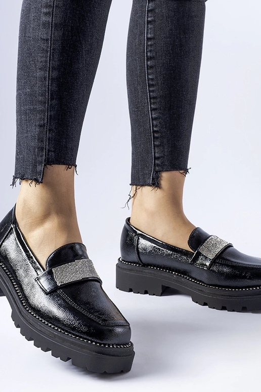 Fecteau juodos lakinės odos batai