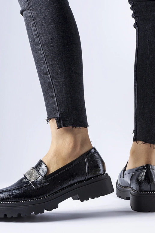 Fecteau juodos lakinės odos batai