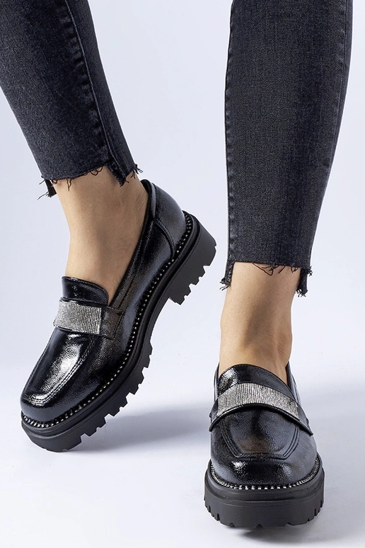 Fecteau juodos lakinės odos batai