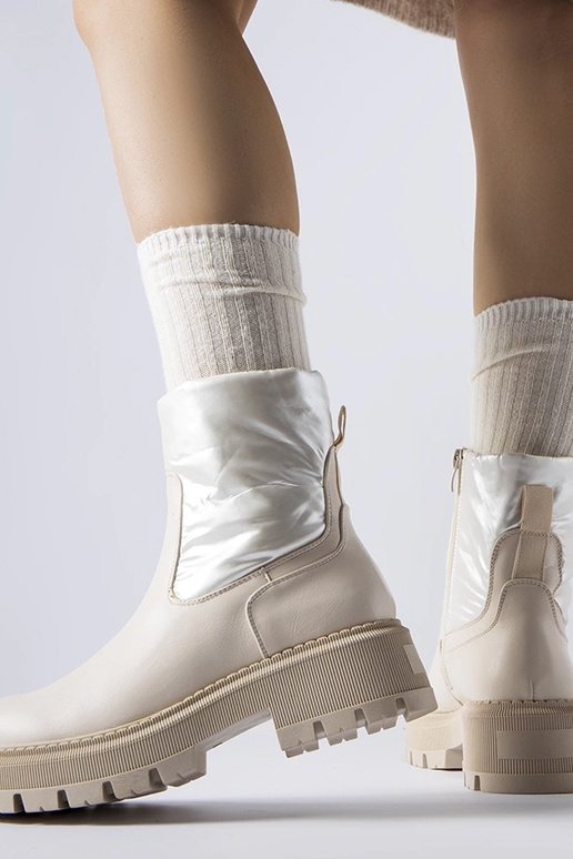 Smėlio spalvos kulkšnies batai su...