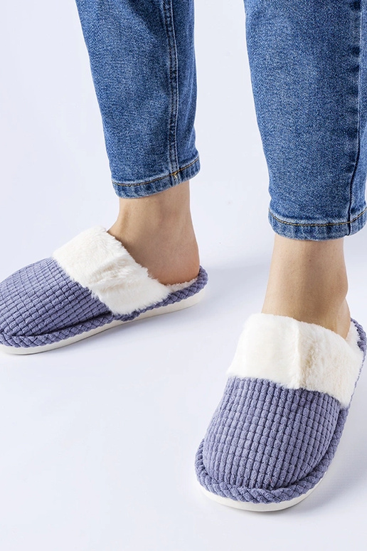 Mėlynos šiltos Frappier šlepetės