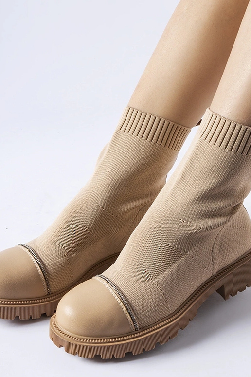 Rudos kojinės botkinės su cirkoniais...