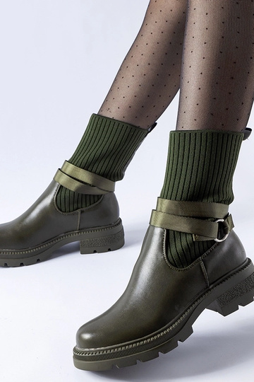 Tamsiai žali kojinės šiltos... 2