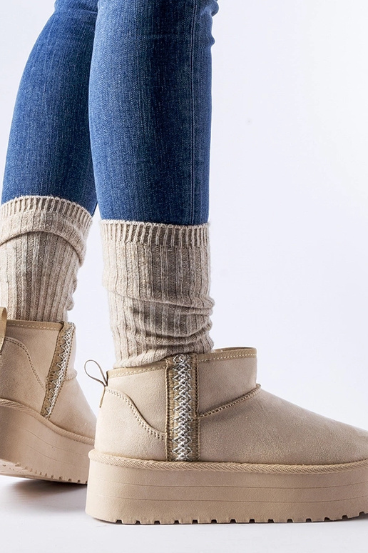 Smėlio spalvos Dennison platforminiai...