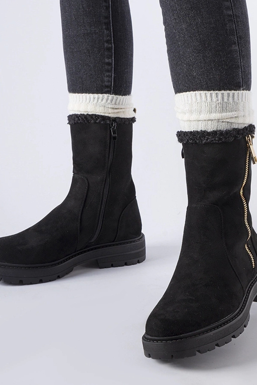 Juodos šiltos aulinukai su... Juodos šiltos aulinukai su...