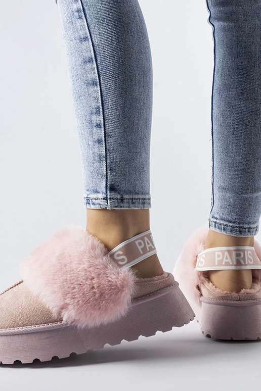 Rožinės izoliuotos šlepetės su...