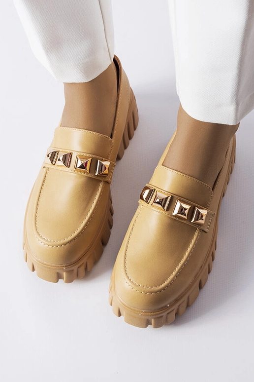 Frisco Beige platforminiai loaferiai