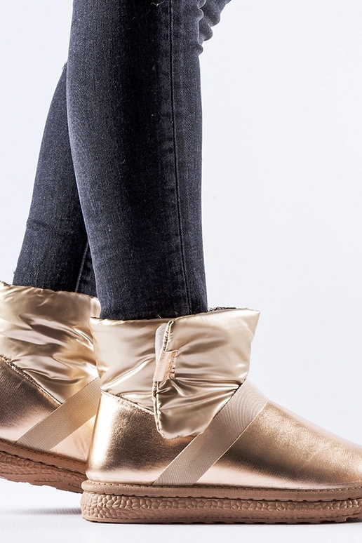 Delaune rudi blizgūs trumpi sniego batai