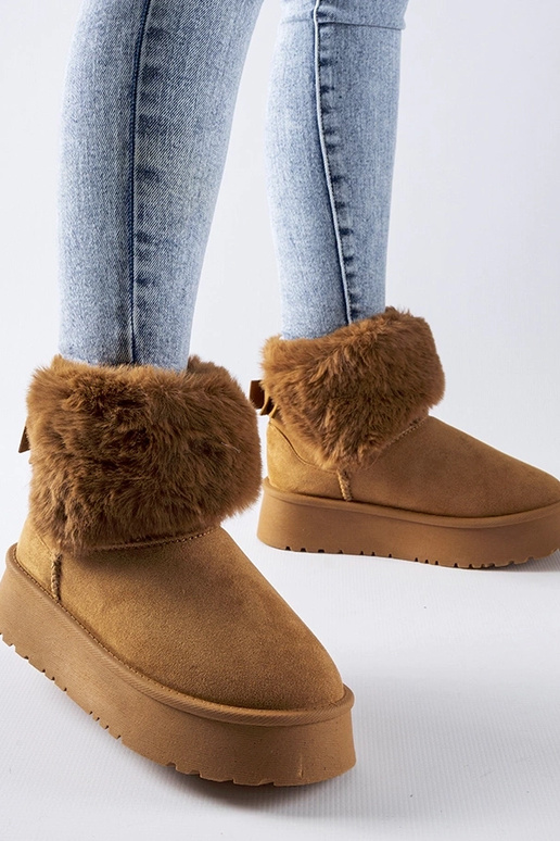 Rudi žieminiai batai su kailiu Adelfia