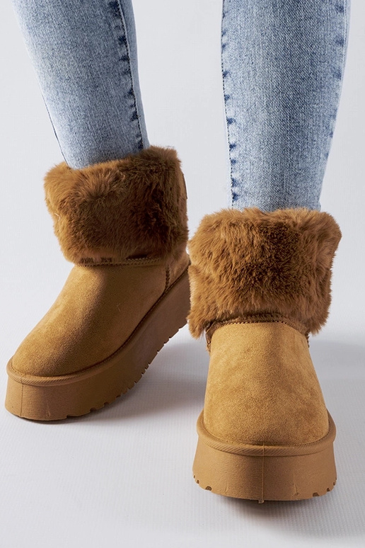 Rudi žieminiai batai su kailiu Adelfia