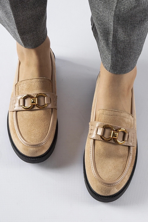 Smėlio spalvos Seggiano mokasinai su...