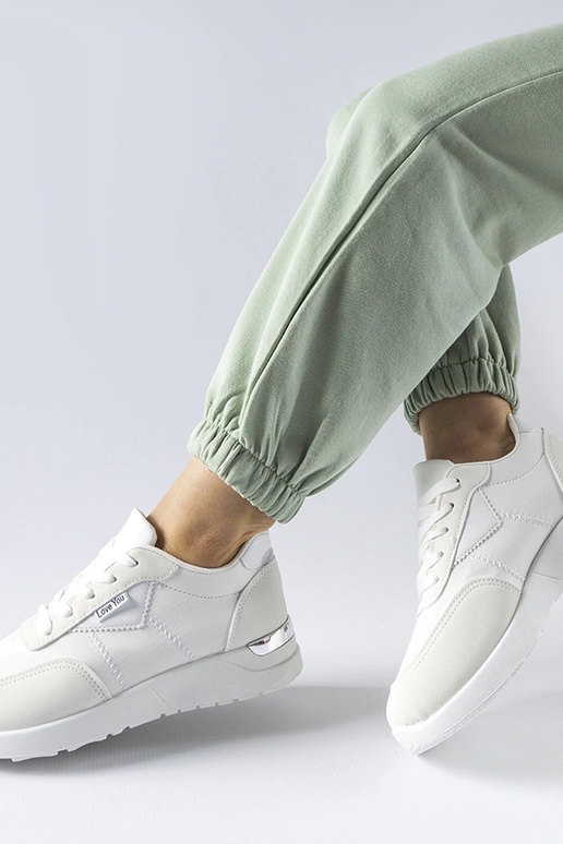 Geraldino balto audinio sportbačiai