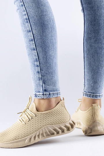 Smėlio spalvos audinio sportbačiai Derek 2