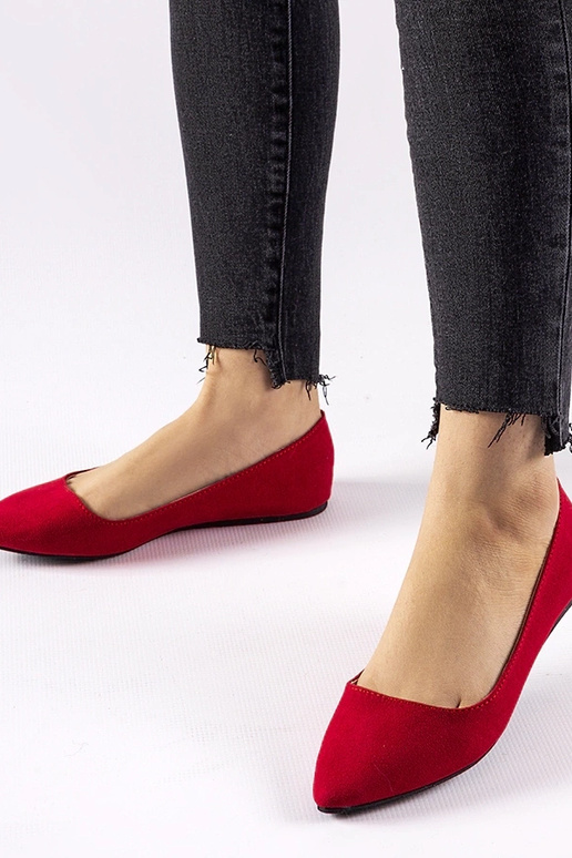 Raudonos smailianosės balerinos Riv Raudonos smailianosės balerinos Riv