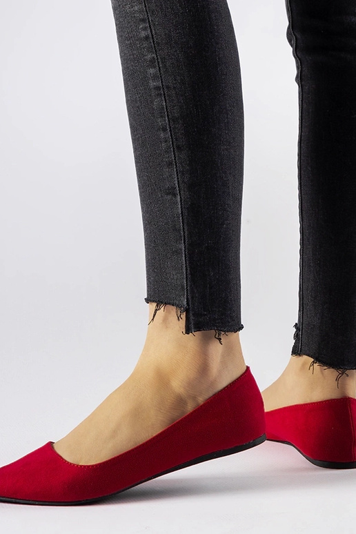 Raudonos smailianosės balerinos Riv Raudonos smailianosės balerinos Riv