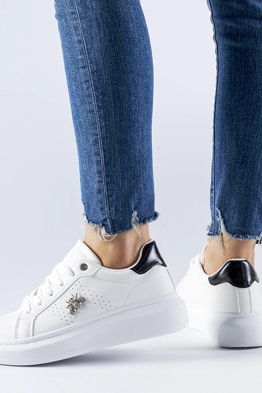 Balti sportbačiai su cirkonio...