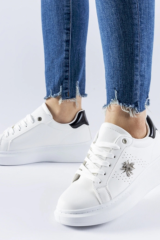 Balti sportbačiai su cirkonio...