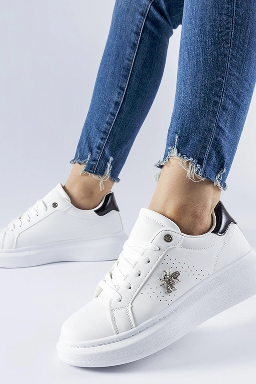 Balti sportbačiai su cirkonio...