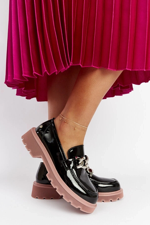 Juodi odiniai batai GOE LL2N4039