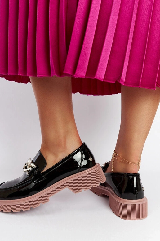 Juodi odiniai batai GOE LL2N4039