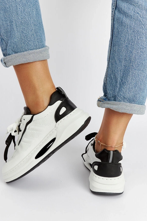 Galdino balti-juodi sportiniai bateliai