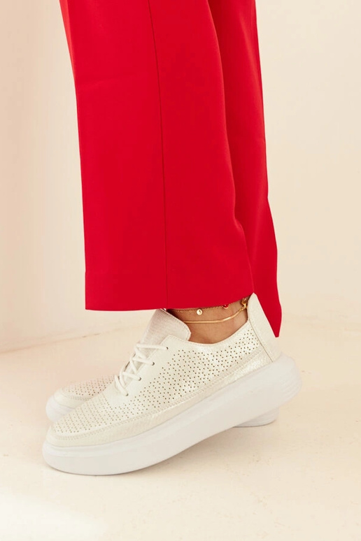 Moteriški sidabriniai sportbačiai ant...