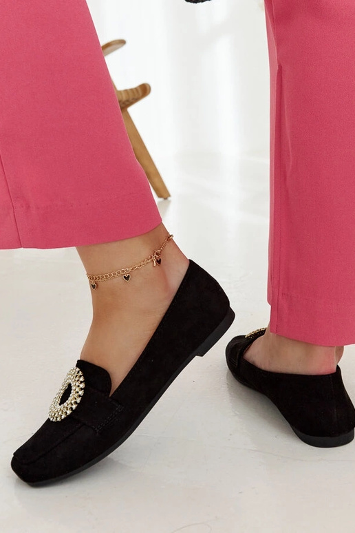 Juodi mokasinai dekoruoti Celena...